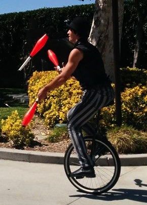 Alex Juggling Unicycle Alex Juggling Unicycle